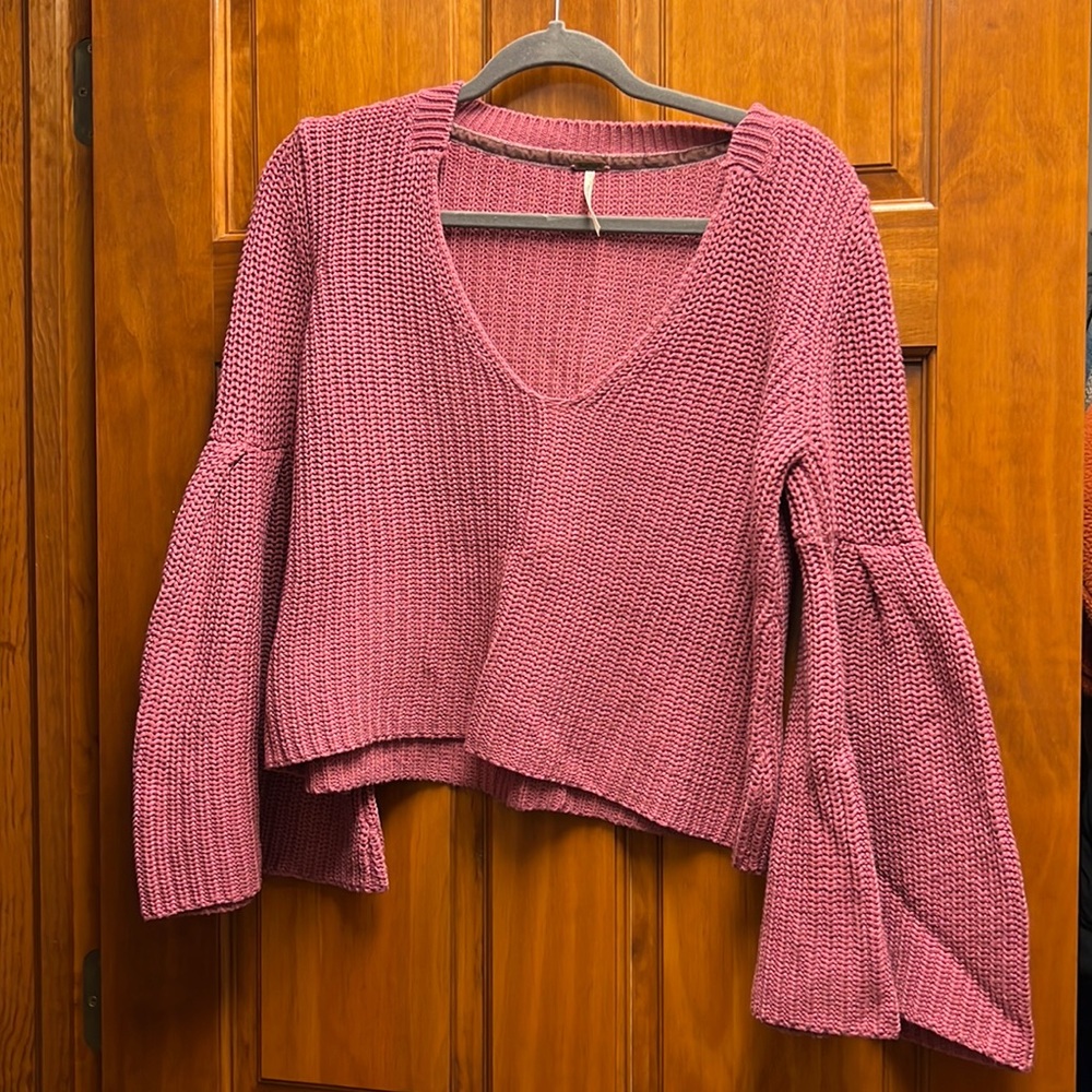 Free people Bell shaped sleeve sweater